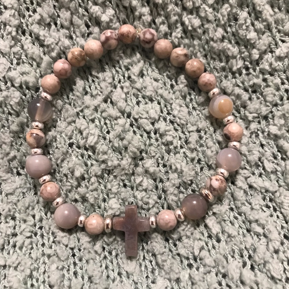 New Unisex Cross Bracelet Gemstone Bracelet